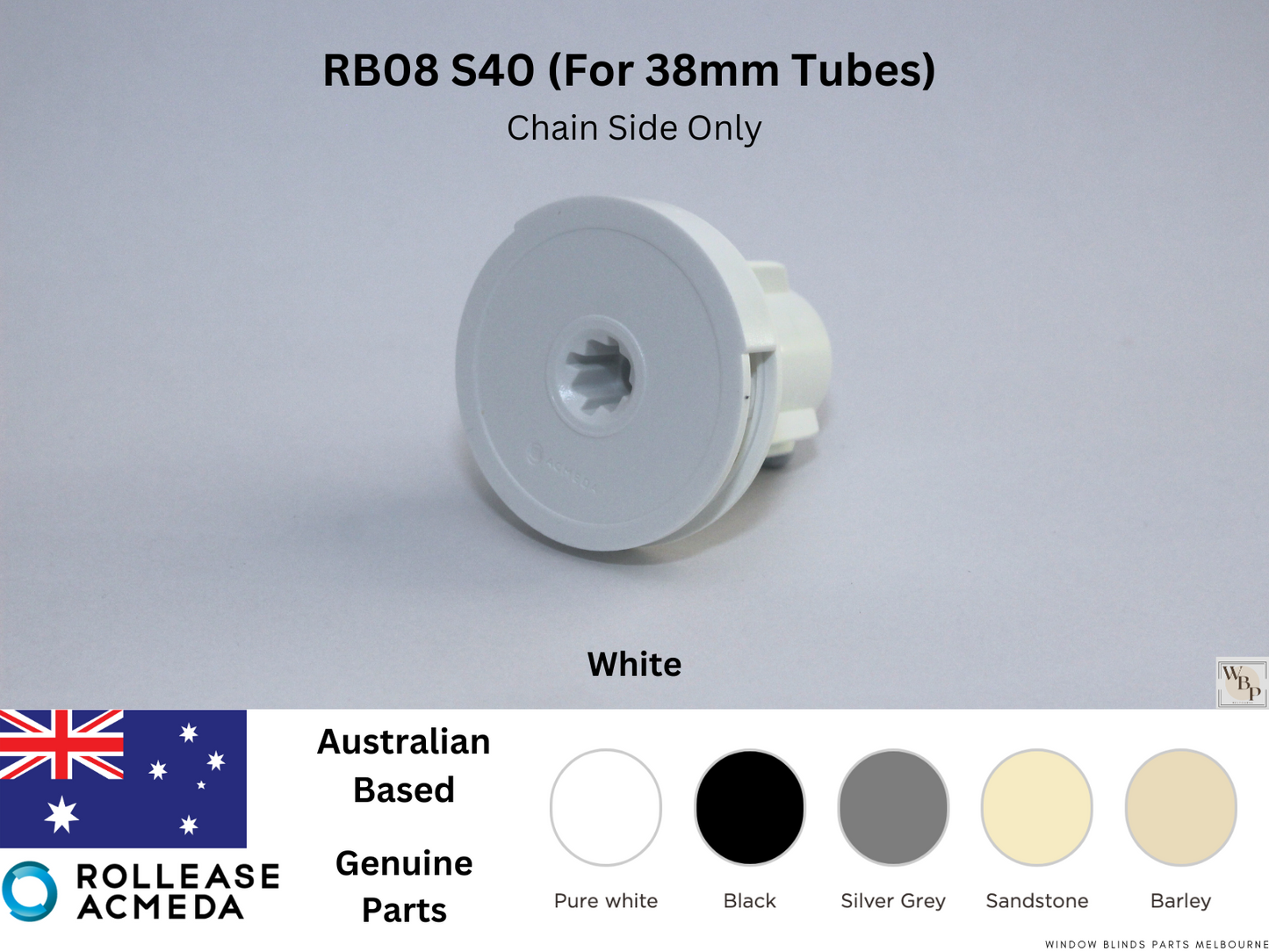 Genuine Acmeda RB08 S40 (For 38mm Tubes) Side Chain Winder Control