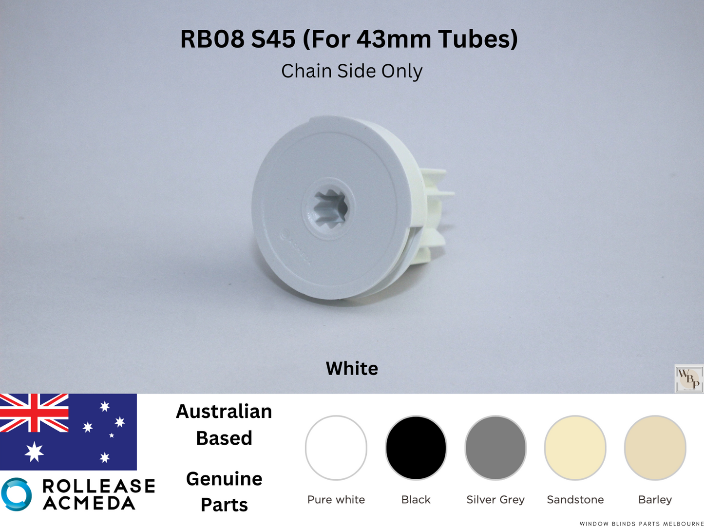 Genuine Acmeda RB08 S45 (For 43mm Tubes) Side Chain Winder Control