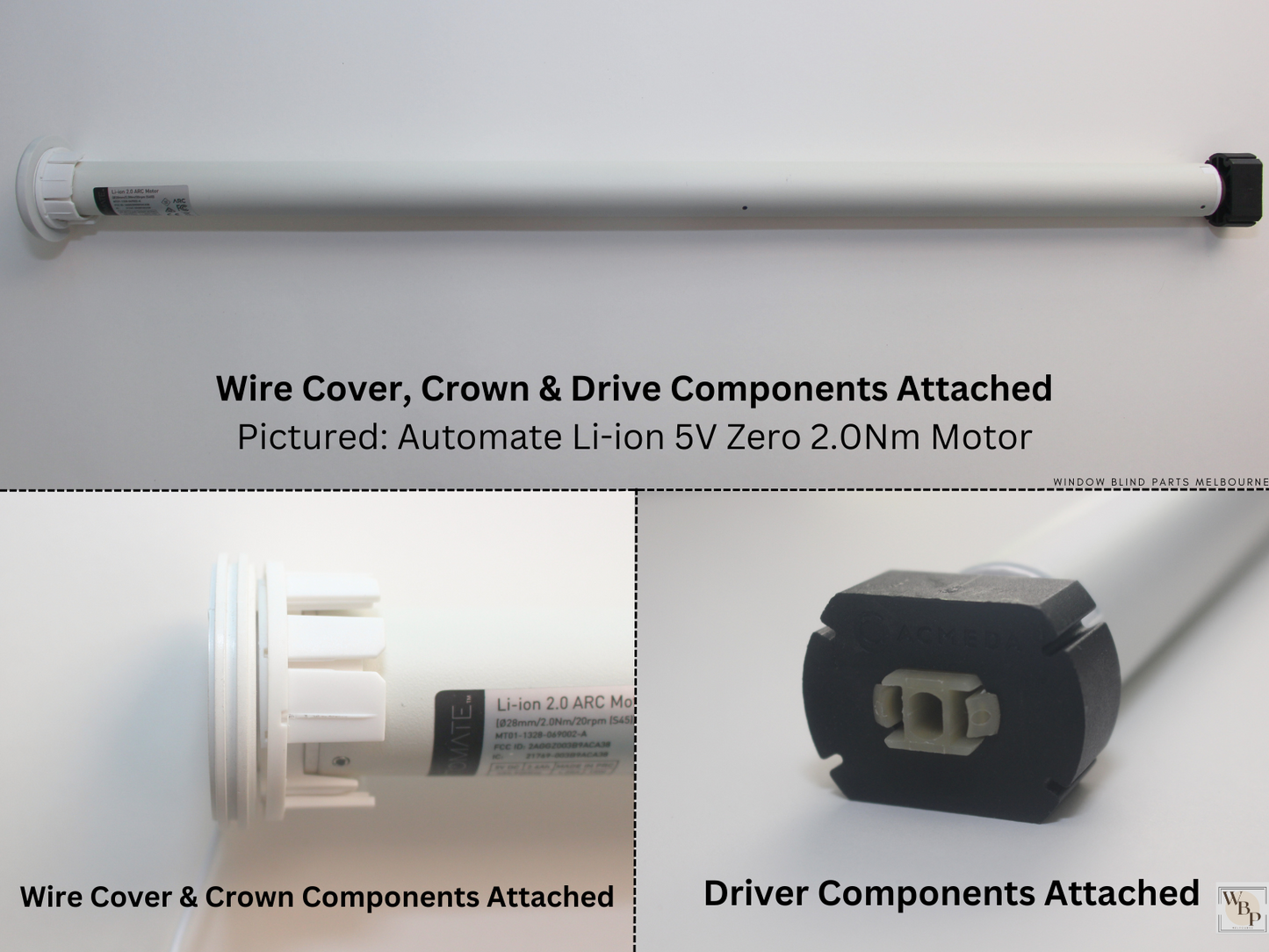 Acmeda Wireless 5V Re-Chargeable Motors 2.0Nm with Adapters for Roller Blinds