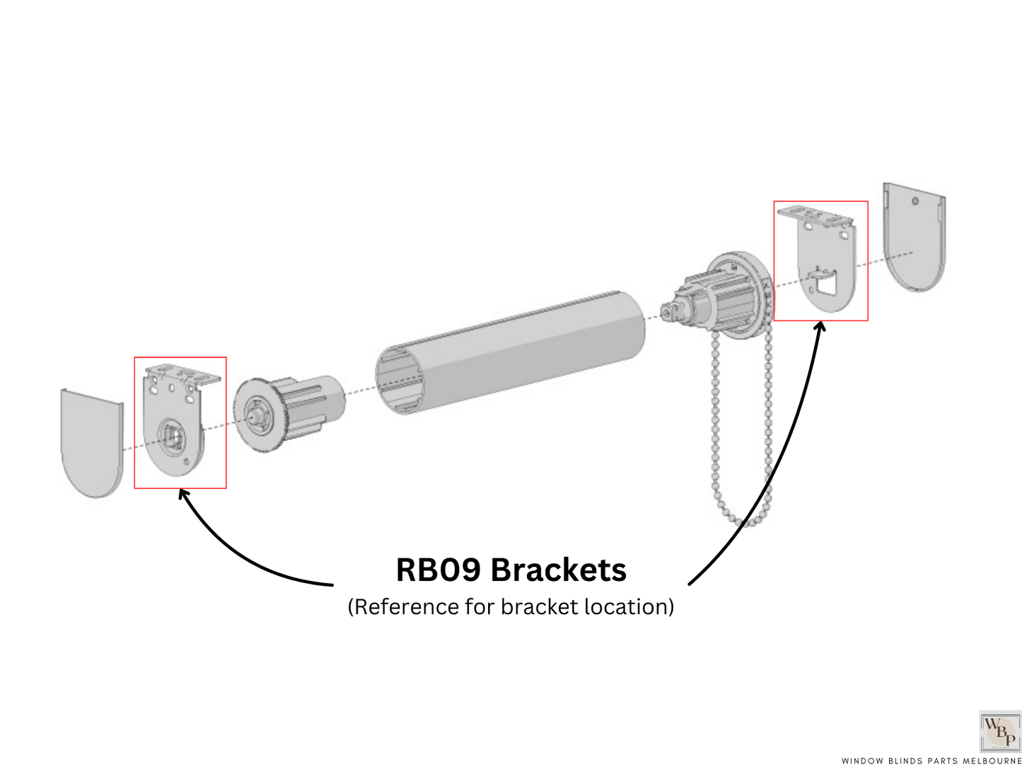Genuine Acmeda RB09 Roller Blinds Bracket Set - LX model