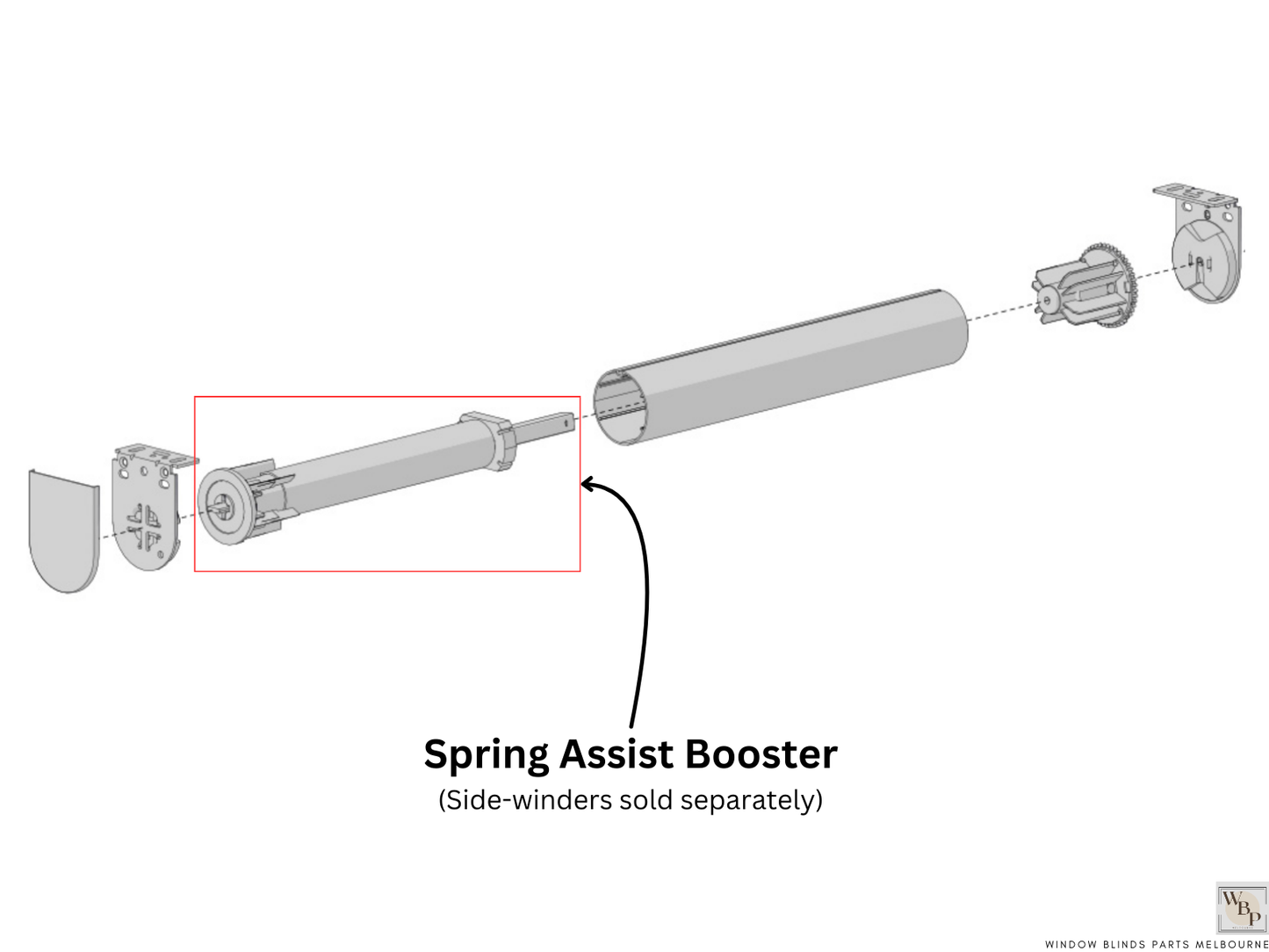 Genuine Acmeda Roller Blind Easy-Lift Spring Assist Booster S45 (For 43mm Tubes)