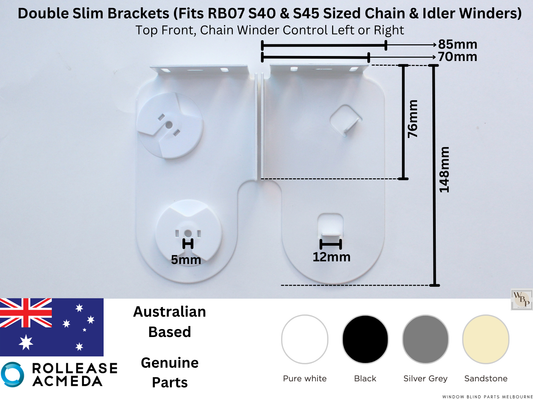Genuine Acmeda Double Bracket Set Slim Design - Top Front RB07/08
