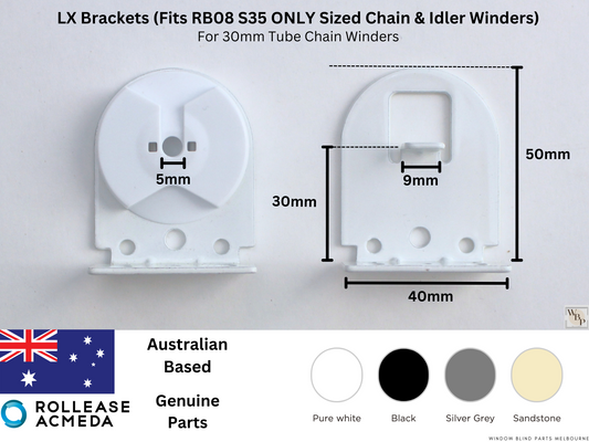 Genuine Acmeda RB08 S35 Roller Blinds Bracket Set - LX model