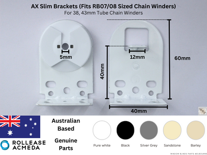 Genuine Acmeda RB08 & RB07 Roller Blinds Brackets, AX Slim Model