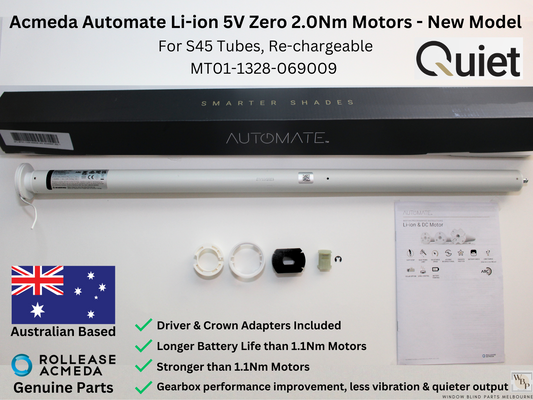 Acmeda Wireless 5V Re-Chargeable Motors 2.0Nm with Adapters for Roller Blinds