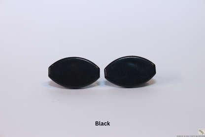 Roller Blind Oval Shape Bottom Rail End Caps Set & Single Sides