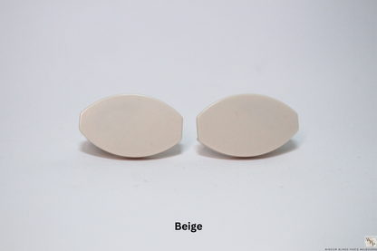 Roller Blind Oval Shape Bottom Rail End Caps Set & Single Sides