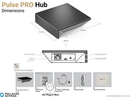 Genuine Acmeda Automate Pulse PRO Hub (For Acmeda Motors) - NEW Model MAY 2025