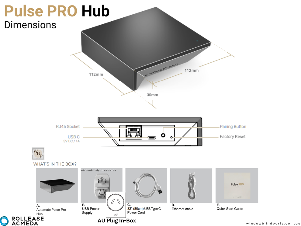 Genuine Acmeda Automate Pulse PRO Hub (For Acmeda Motors) - NEW Model ...