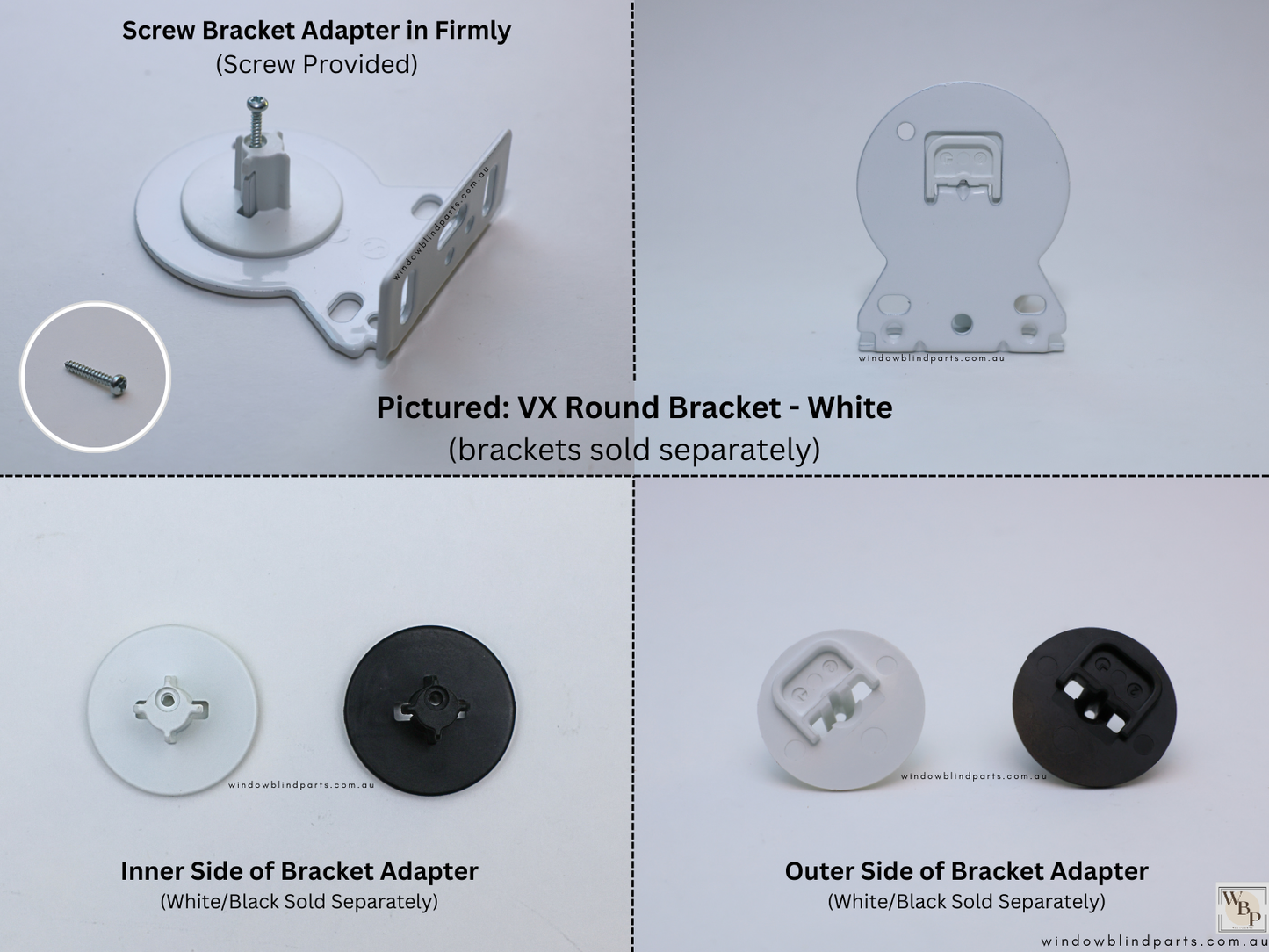 Genuine Acmeda Heavy Duty Bracket Adapters for 240V 3.0/6.0Nm Wired Motors - Roller Blinds