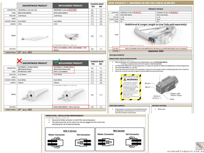 Acmeda Automate E6 6Nm 240V 35mm Wired Motor with Adapters for Roller Blinds