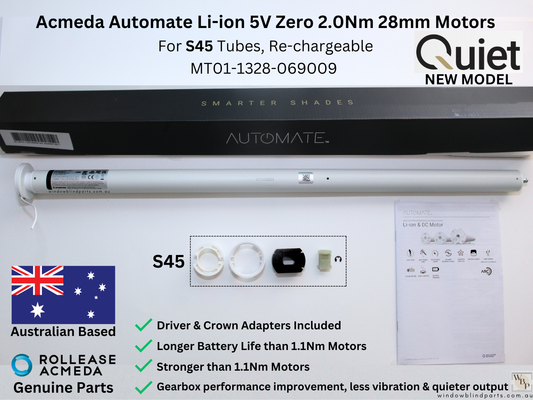Acmeda Wireless 5V Re-Chargeable Motors 2.0Nm with Adapters for Roller Blinds