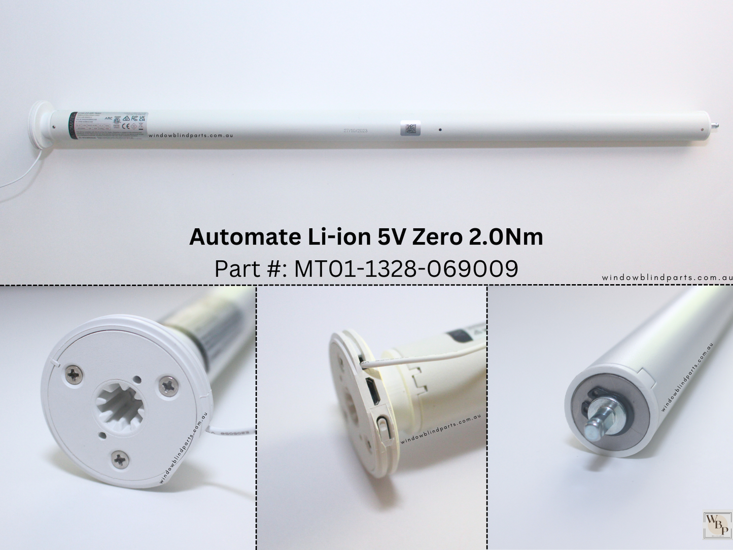 Acmeda Wireless 5V Re-Chargeable Motors 2.0Nm with Adapters for Roller Blinds