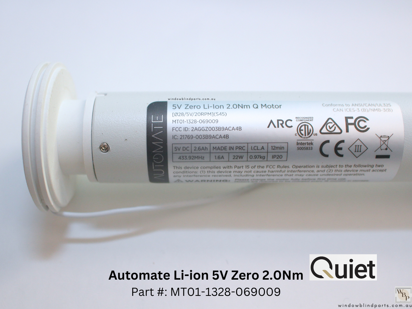 Acmeda Wireless 5V Re-Chargeable Motors 2.0Nm with Adapters for Roller Blinds