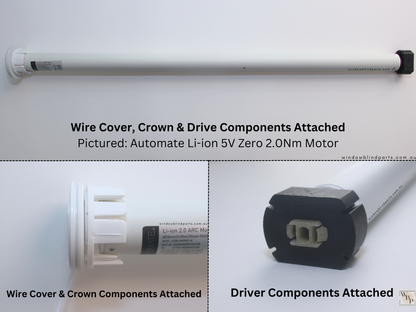 Acmeda Wireless 5V Re-Chargeable Motors 2.0Nm with Adapters for Roller Blinds