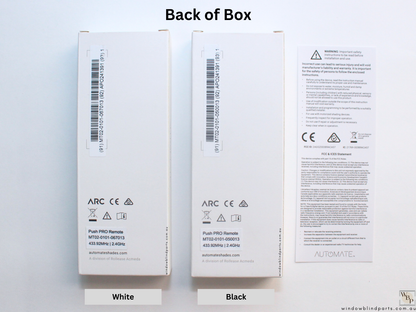 Genuine Acmeda Push PRO Remote Control For Automate Motor Roller Blinds - NEW