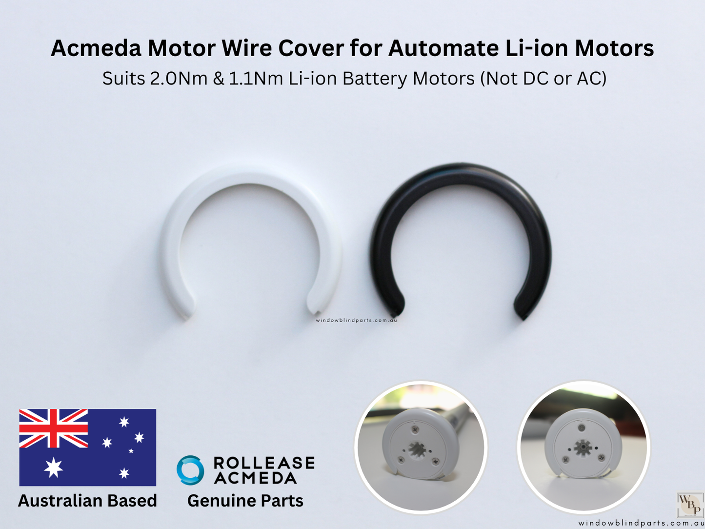 Genuine Acmeda Motor Wire Cover for Automate Li-ion Battery Roller Blind Motors