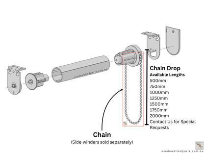 Roller Blind Chain Stainless Steel Pre Looped, No Joiners Required!