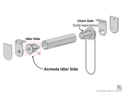 Genuine Acmeda RB08 S40 (For 38mm Tubes) Idler Pin Extendable
