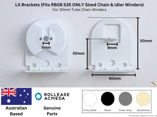 Genuine Acmeda RB08 S35 Roller Blinds Bracket Set - LX model