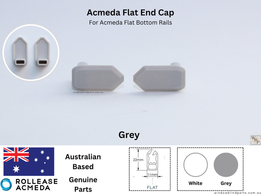 Roller Blind Acmeda Flat Bottom Rail End Caps