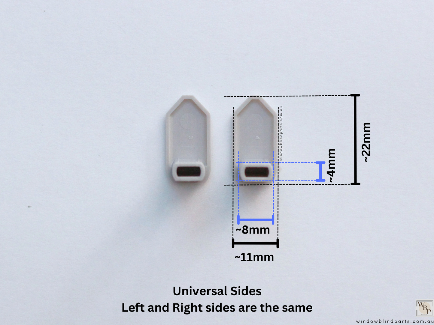 Roller Blind Acmeda Flat Bottom Rail End Caps
