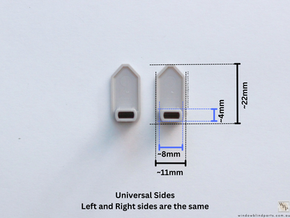 Roller Blind Acmeda Flat Bottom Rail End Caps