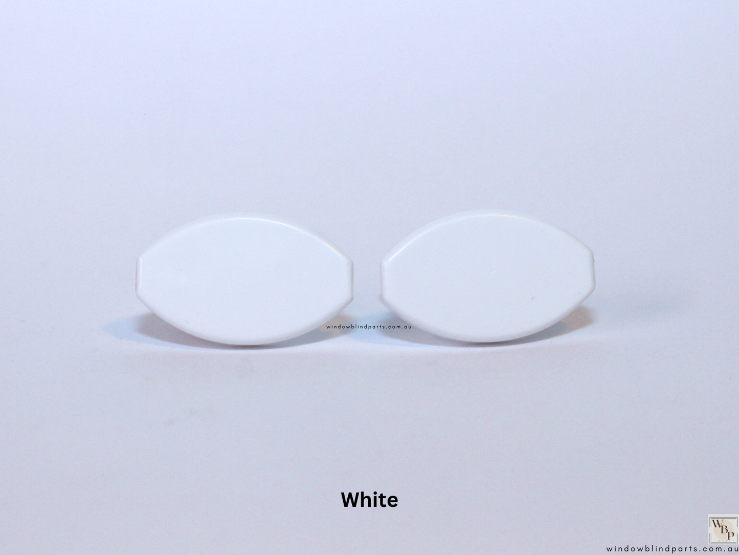 Roller Blind Oval Shape Bottom Rail End Caps Set & Single Sides