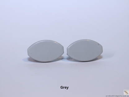 Roller Blind Oval Shape Bottom Rail End Caps Set & Single Sides