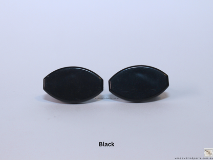 Roller Blind Oval Shape Bottom Rail End Caps Set & Single Sides