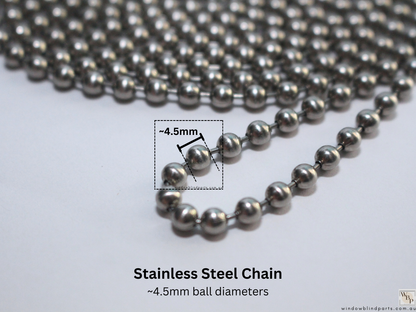 Roller Blind Chain Stainless Steel Pre Looped, No Joiners Required!