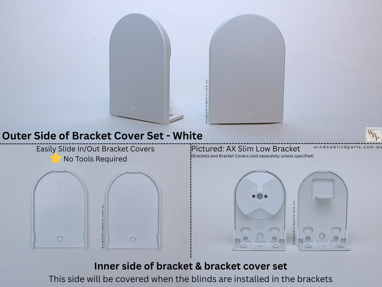 Genuine Acmeda RB08 & RB07 Roller Blinds Brackets, AX Slim Low Model