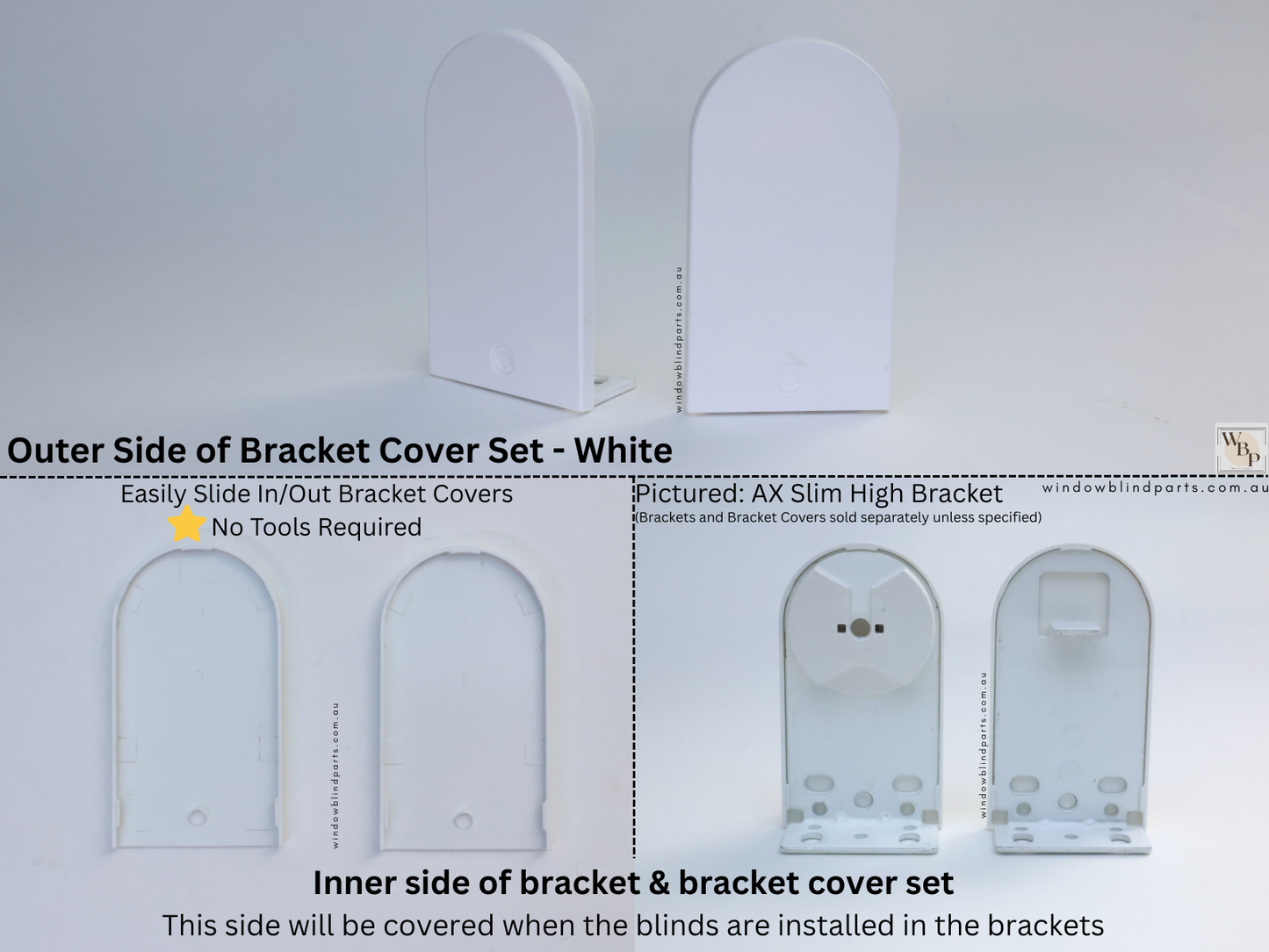 Genuine Acmeda RB08 & RB07, S40 & S45 Roller Blinds Brackets, AX Slim High Model