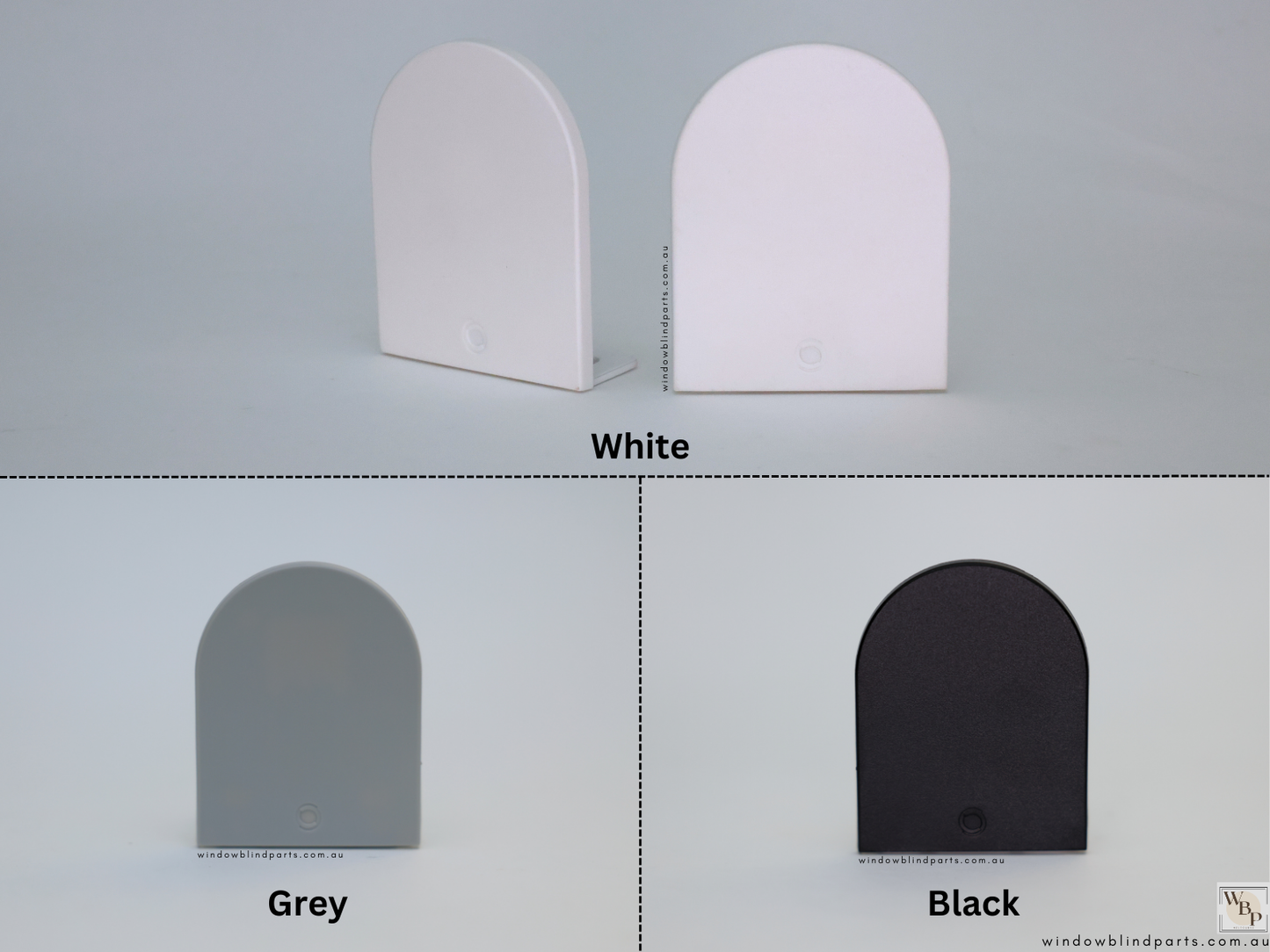 Genuine Acmeda Bracket Cover Set for Roller Blind LX RB09 & VX Round Brackets - 50 Width x 65mm Height