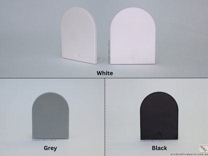 Genuine Acmeda Bracket Cover Set for Roller Blind LX RB09 & VX Round Brackets - 50 Width x 65mm Height