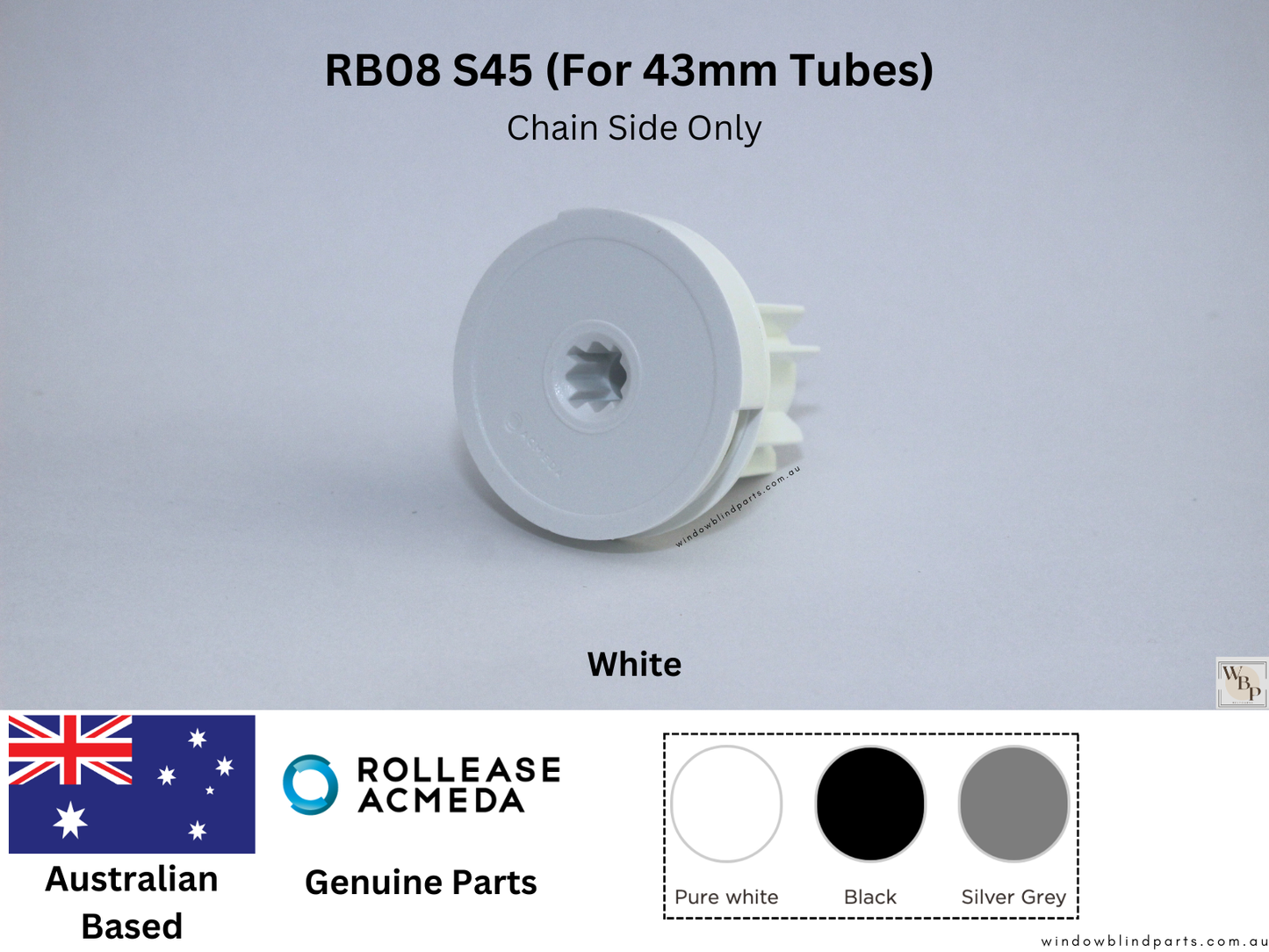 Genuine Acmeda RB08 S45 (For 43mm Tubes) Side Chain Winder Control